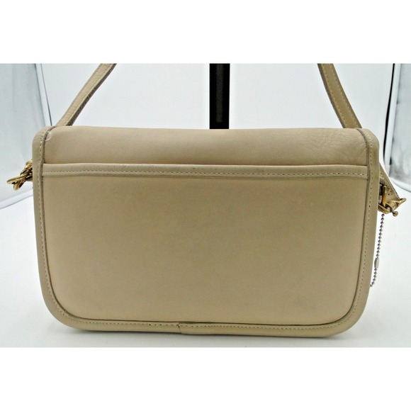 Vintage Coach Beige Leather Penny‎ Pocket Purse Crossbody USA M9N-9755 - Picture 5 of 7